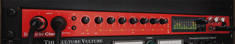 Focusrite Clarett 8Pre Audio Interface Close-up