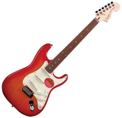 squier standard stratocaster cherry sunburst