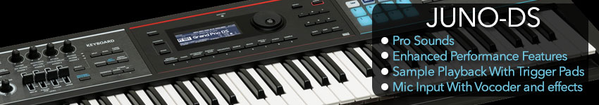 Roland Juno-DS88 Features - Pro quality sounds and Mic Input