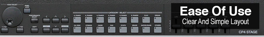 Yamaha CP4 easy to use panel layout